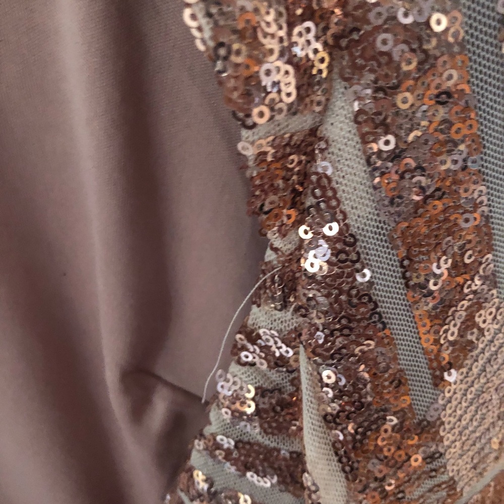 Sequin rose gold mini dress - Picture 10 of 11
